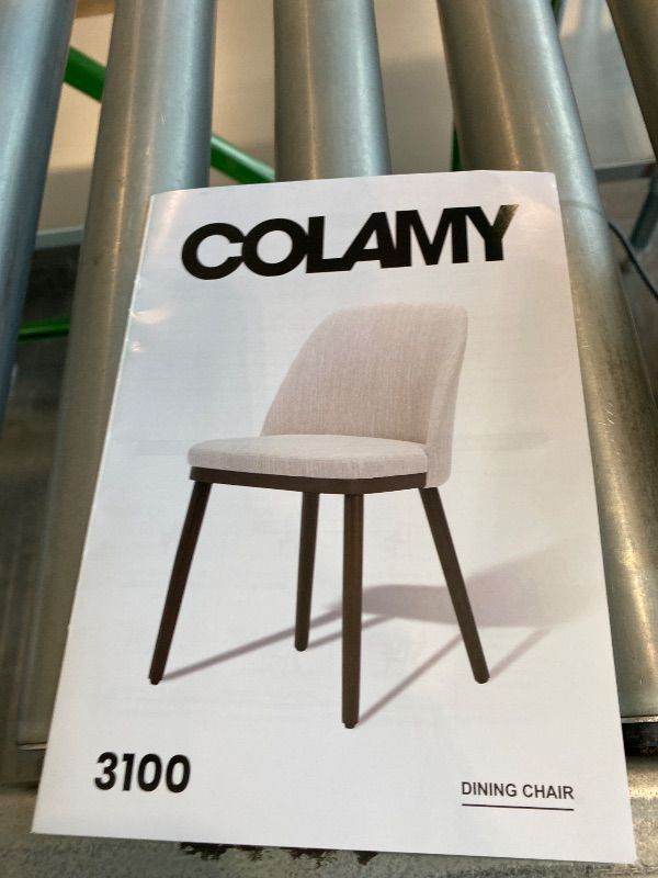 Photo 1 of *Partial Set* COLAMY Upholstered Dining Chairs Set of 2, Modern Kitchen Chairs with Back, Fabric Side Dining Room Chairs with Wood Legs for Kitchen Dining Room Restaurant, Beige
Set 1/2