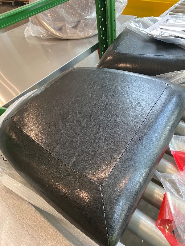 Photo 1 of *ONLY 2 CHAIRS** *Partial Set* COLAMY Rectangle Wooden Dining Room Set for 2, Mid Century Modern Kitchen Table and PU Leather High Back Dining Room Chair for Home, Saving Space, BlackBrown, 2 chairs