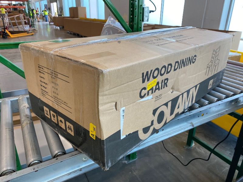 Photo 1 of *ONLY 2 CHAIRS** *Partial Set* COLAMY Rectangle Wooden Dining Room Set for 2, Mid Century Modern Kitchen Table and PU Leather High Back Dining Room Chair for Home, Saving Space, BlackBrown, 2 chairs