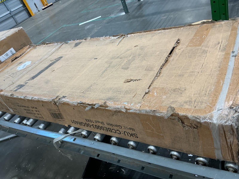 Photo 1 of 10 x 8 FT Outdoor Storage Shed, Metal Garden Tool Shed with Slooping Roof, Lockable Doors and Aluminum Frames, Easy to Assemble for Garden, Patio, Lawn, Grey