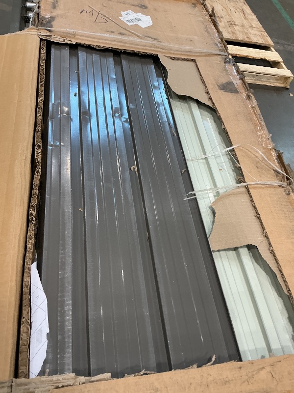 Photo 1 of 10 x 8 FT Outdoor Storage Shed, Metal Garden Tool Shed with Slooping Roof, Lockable Doors and Aluminum Frames, Easy to Assemble for Garden, Patio, Lawn, Grey