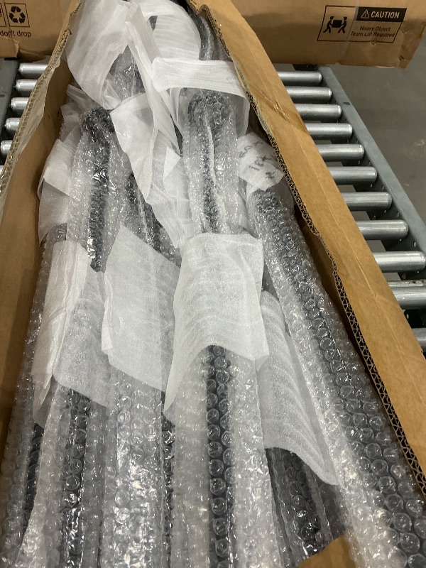 Photo 1 of 30 Pack Iron Balusters,1/2" x 44" Black Spindles Hollow Double&Single Basket Iron Spindles Double Twist, Square Metal Baluster with 180 Degree Adjustable Baluster Swivel Shoes