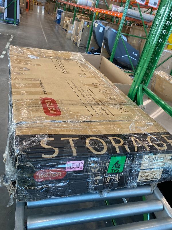 Photo 1 of *Partial Set* Westwood 150 Gallon Deck Box Organizer, Doubles as 2-Person Bench Seat, Brown – Large Resin Outdoor Storage and Seating with Lockable Lid for Garden, Pool, and Patio