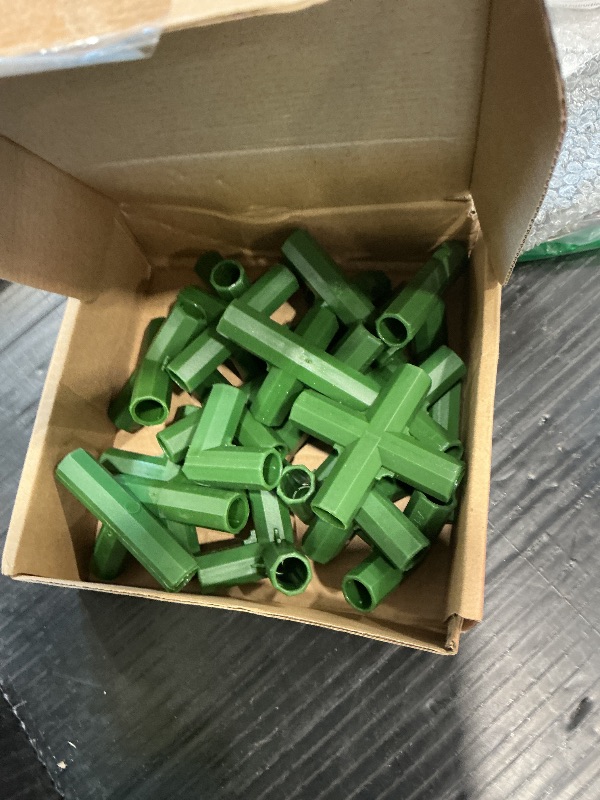 Photo 1 of 20PCS Fitting 0.43 Inch 11mm 4 Types Stable Support Heavy Duty Greenhouse Frame Building Connector Suitable for Grape Trellis Sunscreen Shed Gardening Plant Stakes for Flower and Greenhouse Frames