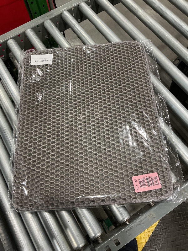 Photo 1 of 16x20 Waterproof Washable Multi use Cat Litter Trapping Mat for Small Particles Including Crumbs, Dirt, dust, Litter, Glitter, Arts & Crafts.Great Gift for pet Owners & General Household use. (Black)