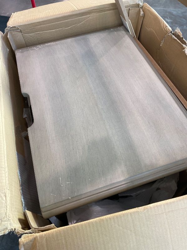 Photo 1 of *Minor Damaged* Signature Design by Ashley Caitbrook Contemporary 2 Drawer Nightstand with Dovetail Construction, 26" Tall, Weathered Gray