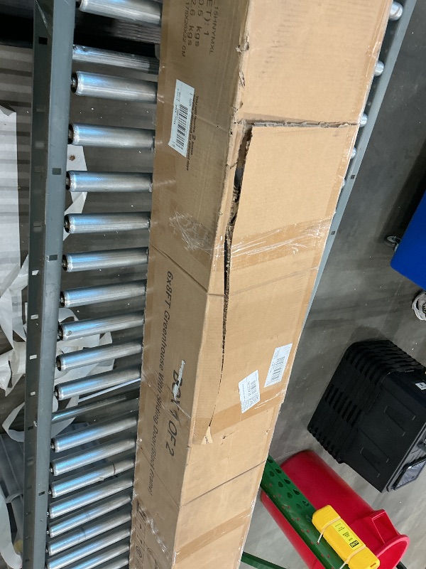 Photo 1 of *PARTIAL SET - Check clerk notes*
Greenhouse, 6x8 Ft Outdoor Greenhouses with Roof Vents and Sliding Doors, Aluminum Frame Polycarbonate Accessible Greenhouses, Suitable for Outdoor Gardens and Backyards, Black