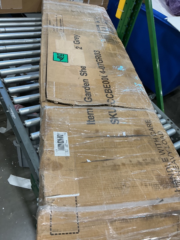 Photo 1 of 10x12 Ft Storage Shed Outdoor, XL Permanent Steel Building with Lockable Doors & 4 Air Vents for Backyard Garden Patio Lawn - Grey