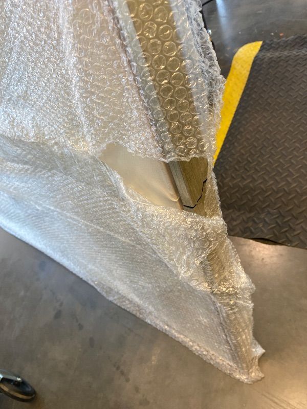 Photo 1 of *Minor Damaged - Check clerk notes*
Signature Design by Ashley Vallrow Abstract Rectangular Abstract Framed Hand-painted Wall Art 40 x 50 Inches, Light Brown & White