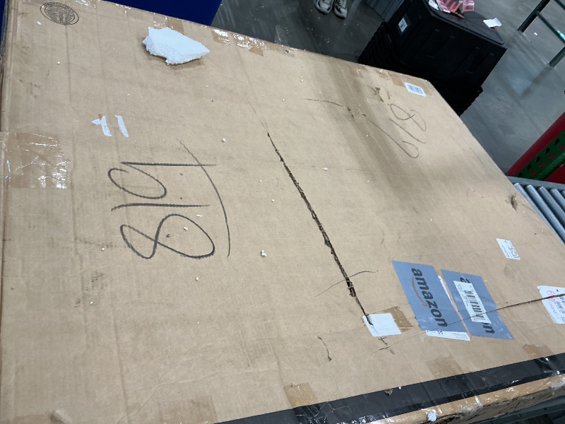 Photo 1 of *Minor Damaged - Check clerk notes*
Signature Design by Ashley Vallrow Abstract Rectangular Abstract Framed Hand-painted Wall Art 40 x 50 Inches, Light Brown & White