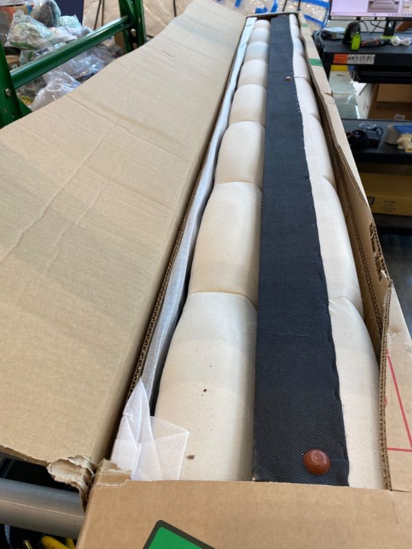 Photo 1 of *PARTIAL SET*
Merax Queen Size Floor Platform Bed Frame,Velvet Upholstered Bedframe with Shell-Shaped Headboard and Cushioning All Around Guards for Bedroom,No Box Spring Needed,Beige