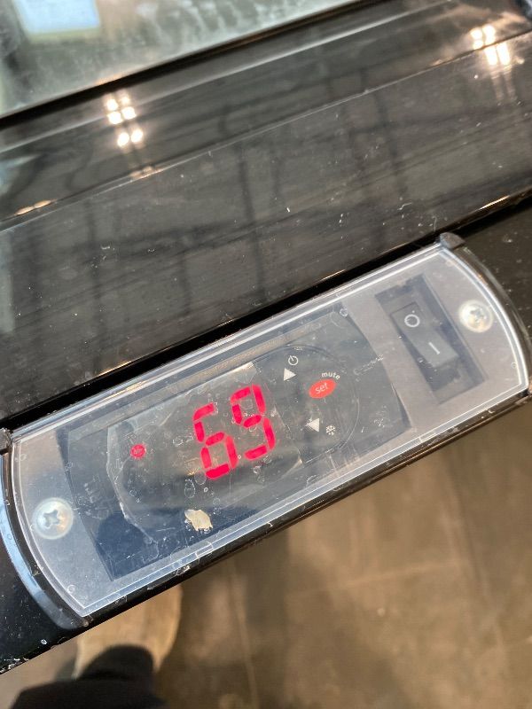 Photo 1 of *Missing Parts**Major Damaged*
 Commercial Back Bar Cooler with 3 Glass Sliding Doors, 11.5 cu.ft Under Counter Beverage Refrigerator, LED Lighting - ETL Beer and Wine Cooler for Bar, Restaurant, Garage, Office, Home