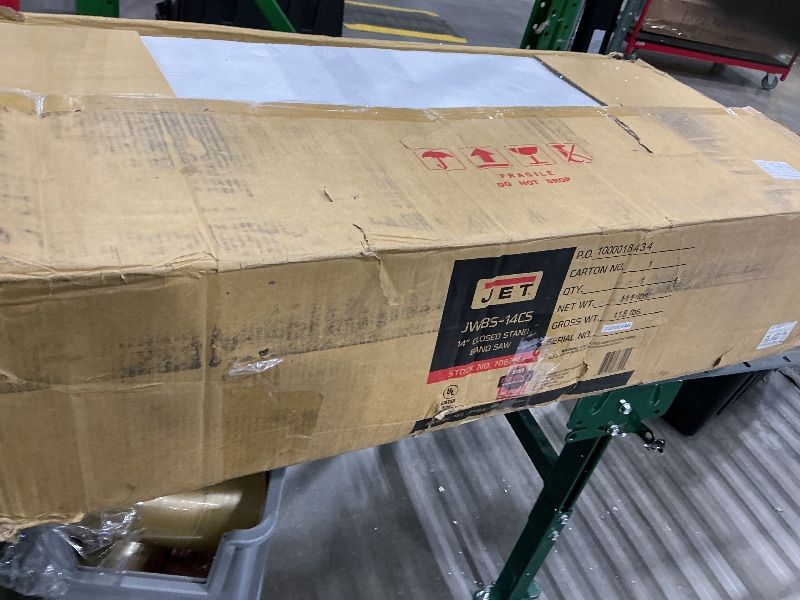 Photo 1 of *Missing Parts UNKNOWN*
JET 14-Inch Woodworking Bandsaw, 1 HP, 115/230V 1Ph (Model JWBS-14CS)