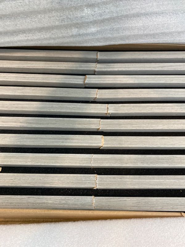 Photo 1 of ***MAJOR DAMAGE*** Art3d 2-Pack 108" x 12" Acoustic Wood Panels for Wall, Soundproof Wood Slat Panel for Wall and Ceiling, 3D Fluted Sound Absorbing Paneling for Interior Wall Decor, Living Room, Bedroom - Smoky Oak