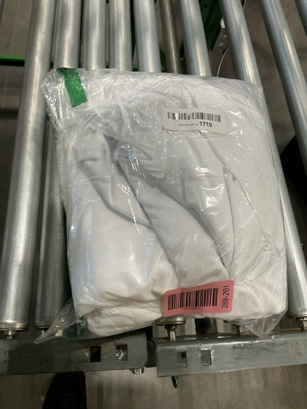 Photo 1 of 10x10ft Wrinkle Free White Backdrop Curtain for Parties Soft Fabric Drapes Wedding White Curtain Backdrop for Birthday Party Decorations Background for Photography 5x10ft, 2 Panels