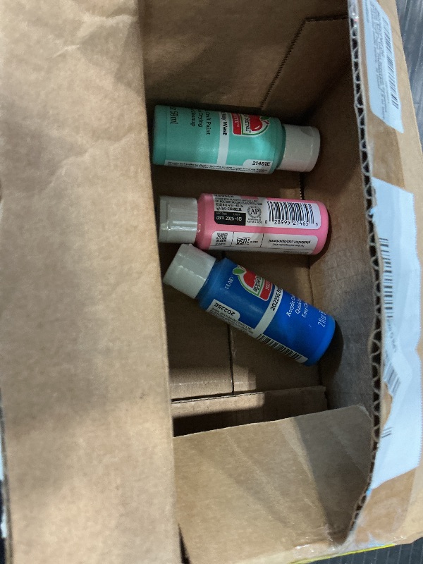 Photo 1 of **3 COLORS ONLY** Apple Barrel, Vibrant Spectrum Collection Acrylic Craft Paint, 2 fl oz each. (CANDY PINK, BRIGHT BLUE, & KEY WEST)