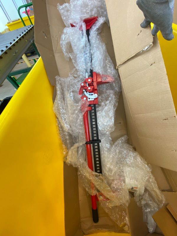 Photo 1 of ***MAJOR DAMAGE*** ***READ CLERK NOTES*** BIG RED TR6501B Torin 48" Ratcheting Off Road Utility Farm Jack, 3 Ton (6,000 lb) Capacity, Red