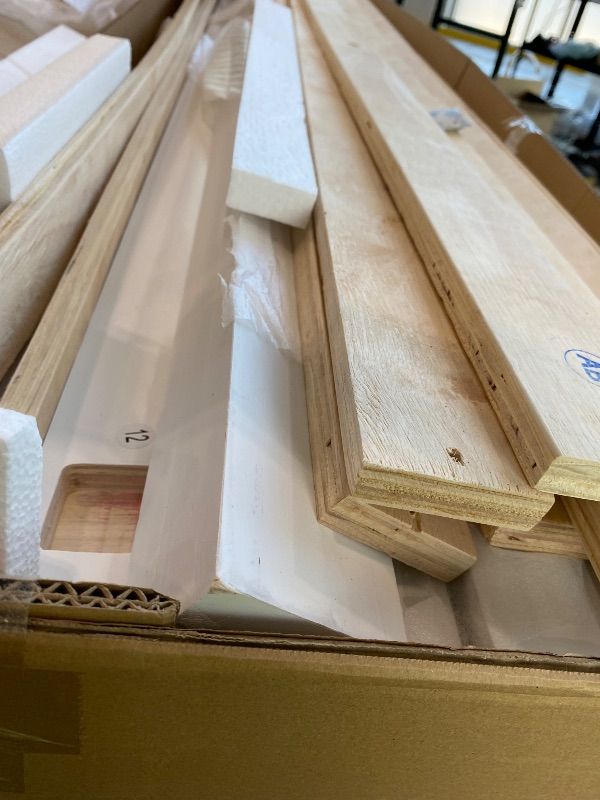 Photo 1 of *Missing parts* Merax King Bed Frames Traditional Town and Country Style Pinewood Vintage Bed,White