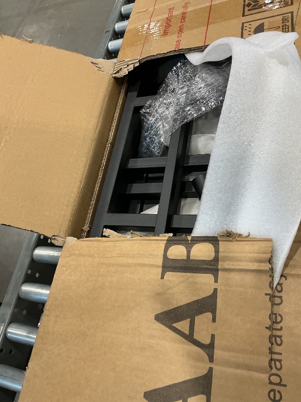 Photo 1 of *USED*
KEIKI Metal Twin XL Over Queen Bunk Bed with Guard & Ladder, Heavy-Duty Bunk Bed for Teens and Adults, No Box Spring Needed - Black