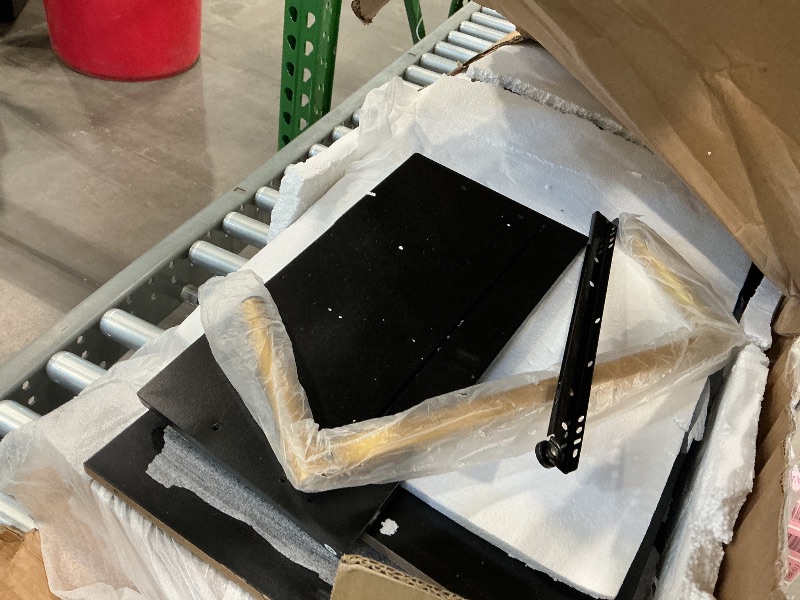 Photo 1 of *MISSING PARTS - Selling for parts*
Real Relax Fluted Sideboard Cabinet, Modern Sideboard Buffet Cabinet with Storage, Coffee Bar Credenza Buffet Table with 2 Doors 3 Drawers for Kitchen, Living, Dining Room, Black