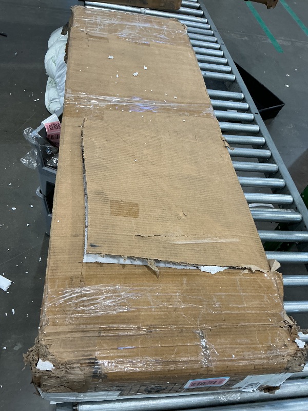 Photo 1 of ***MISSING PARTS*** ***CHECK CLERK NOTES*** LITTLE TREE 71-Inch Executive Desk, Modern Home Office Desks, L-Shaped Desk with Cabinet, Large Computer Desk, Business Furniture Set for Workspace, Office Table with Storage Shelves, Grey and Walnut