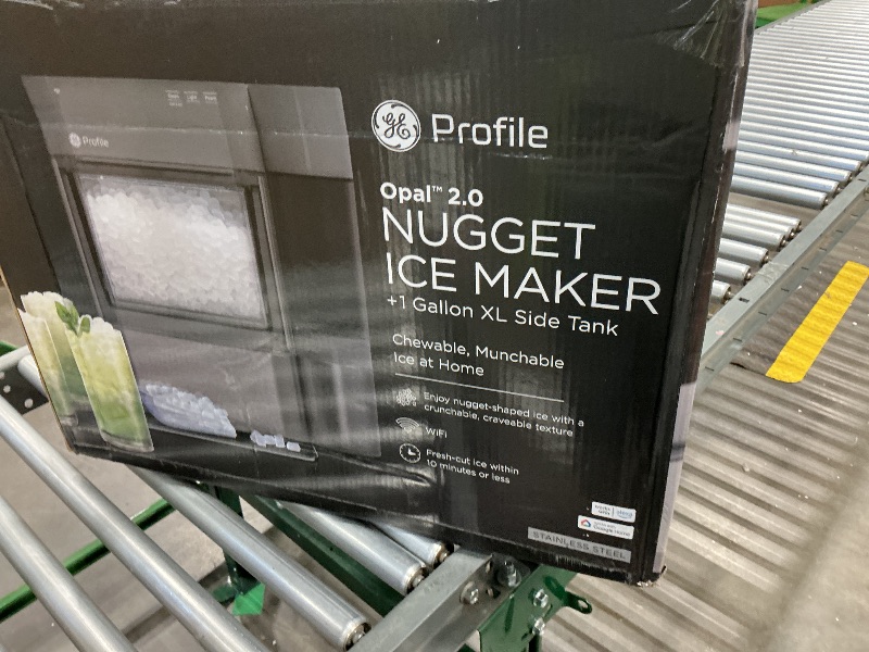 Photo 1 of *Minor Damaged*
GE Profile Opal 2.0 XL with 1 Gallon Tank, Chewable Crunchable Countertop Nugget Ice Maker, Scoop included, 38 lbs in 24 hours, Pellet Ice Machine with WiFi & Smart Connected, Stainless Steel