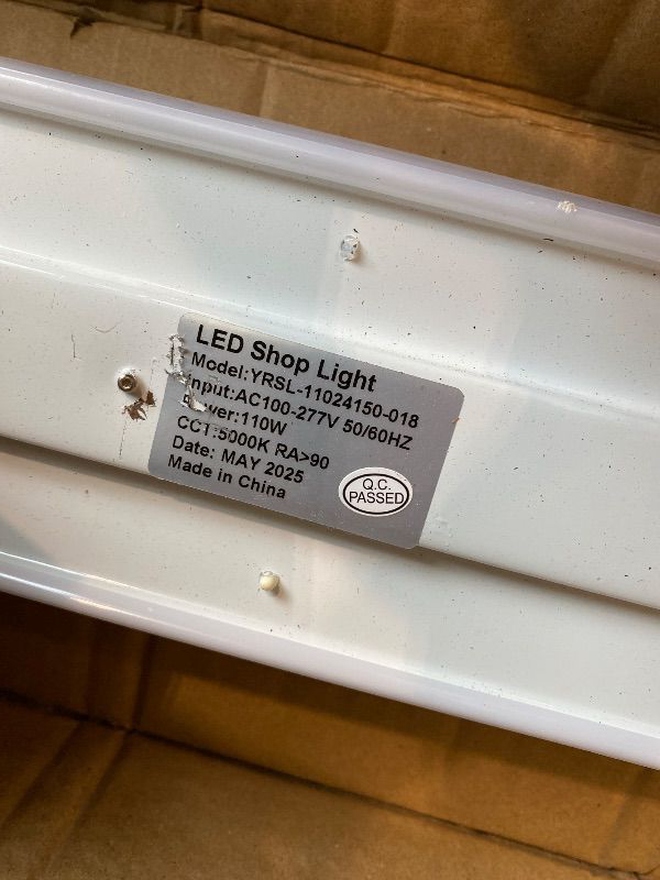 Photo 1 of *Missing Parts - Check clerk notes*
AntLux 110W 8FT LED Shop Lights Ultra Slim LED Wraparound, 12600LM, 5000K, 8 Foot Strip Light, Flush Mount Garage Office Warehouse Ceiling Lighting Fixture, 8 Foot Fluorescent Tube Replacement, 4 Pack