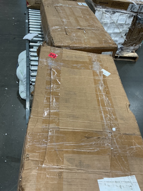 Photo 1 of *PARTIAL SET - Check clerk notes*
LITTLE TREE 71-Inch Executive Desk, Modern Home Office Desks, L-Shaped Desk with Cabinet, Large Computer Desk, Business Furniture Set for Workspace, Office Table with Storage Shelves, Grey and Walnut