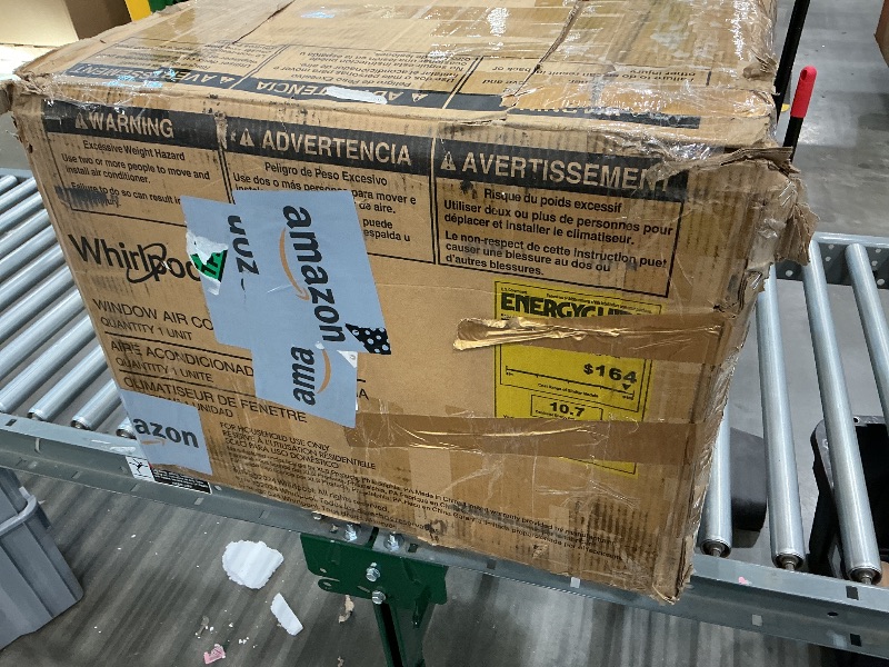 Photo 1 of *Minor Damaged*
Whirlpool 18,000 BTU 230V Window Air Conditioner with Supplemental Heat, Window Mounted AC Unit with Heater for Apartment, Living Room, Bedroom, Large Rooms up to 1000 Square Feet