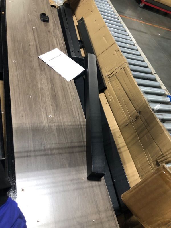 Photo 1 of *** VERY USED/ UNTESTED/ MISSING PARTS/ DAMAGE MINOR**** Tribesigns Modern Computer Desk, 63 x 31.5 inch Large Office Desk Computer Table Study Writing Desk Workstation for Home Office, Grey/Black