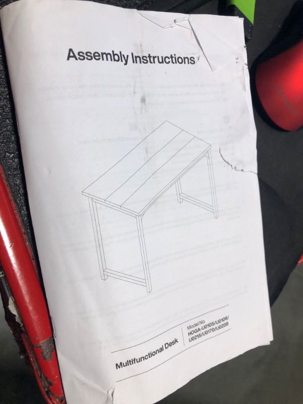 Photo 1 of *** VERY USED/ UNTESTED/ MISSING PARTS/ DAMAGE MINOR**** Tribesigns Modern Computer Desk, 63 x 31.5 inch Large Office Desk Computer Table Study Writing Desk Workstation for Home Office, Grey/Black