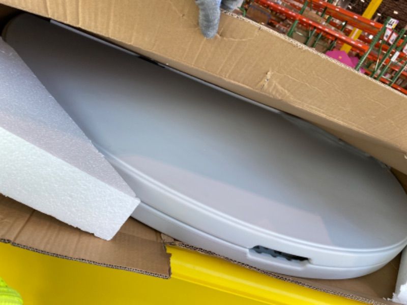 Photo 1 of ***MISSING ASSEMBLY SCREWS*** JALANCY 5 FT Round Folding Tables with Carrying Handle 60 inch Heavy Duty Portable Plastic Commercial Table Steel Legs for Party, Dining, Wedding, Events, Picnic Indoor, Outdoor (White,1 Pack)