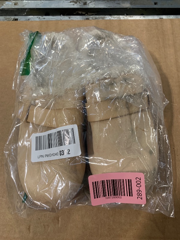 Photo 1 of **A LITTLE DIRTY** Amazon Essentials Women's Backless Shearling Memory Foam Mule, Sand Suede, 8