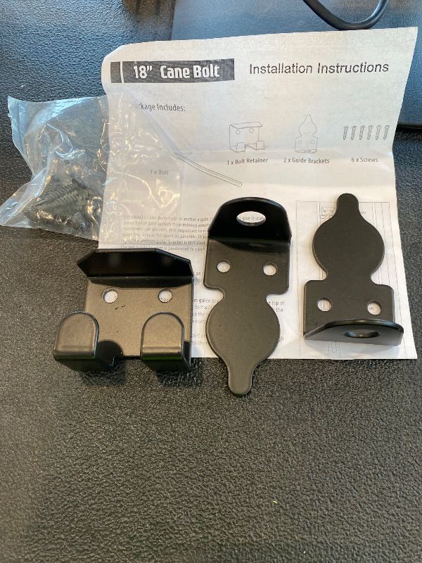 Photo 1 of *Missing Rod* 18" Cane Bolt Heavy-Duty for Gate, Gate Ground Latch for Wooden Fences Metal Gates Doors, Metal Gates Doors Stopper for Gate Ground, Wrought Iron Gate Latches, Black Finish(1 Pack)