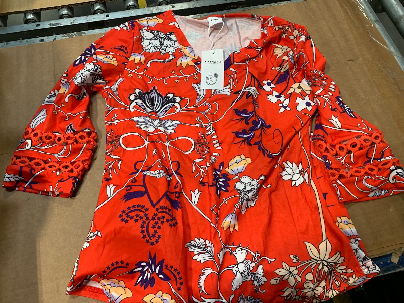 Photo 1 of ** DIFFERENT MODEL AND PRINT ** XIEERDUO Tunic Tops for Women Loose Fit Dressy Orange Long Sleeve Halloween Shirts Woman 2025 Fall Fashion S