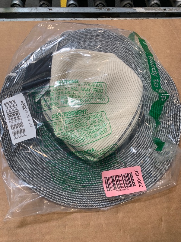 Photo 1 of *Minor Damaged* Wallaroo Women’s Kristy Fedora (Ivory/Black) – UPF 50+ UV Protection, Wide Brim, Packable, Adjustable, Medium Size – Women’s Fedora Sun Hat for Travel, Outdoor Adventures, Beach, Spring & Summer