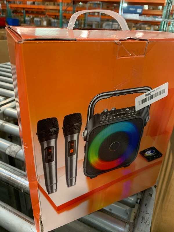 Photo 1 of **Missing Parts**
Karaoke Machine, Portable Bluetooth Speaker for Adults & Kids with Lights, Karaoke Microphone with PA System Supports USB/TF/REC/FM/AUX for Home Party Home System Packages