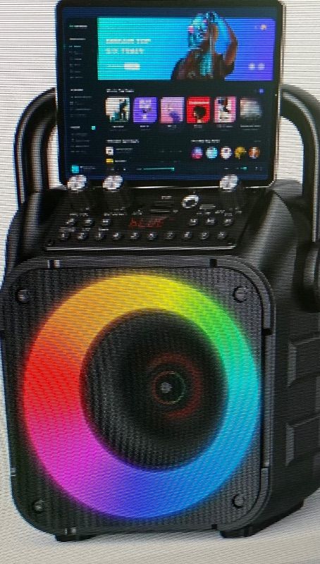 Photo 1 of **Missing Parts**
Karaoke Machine, Portable Bluetooth Speaker for Adults & Kids with Lights, Karaoke Microphone with PA System Supports USB/TF/REC/FM/AUX for Home Party Home System Packages