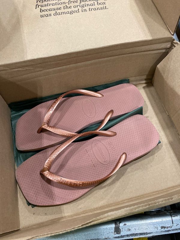 Photo 1 of *Major Damaged*  Women Slim Square Sandal - Classic Square Toe Sandals - Crocus Rose, 9/10W