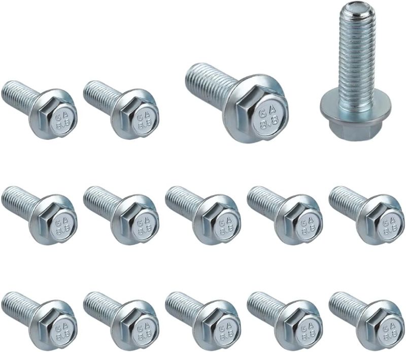 Photo 1 of 
14PCS Differential Cover Bolt, Valve Cover Bolts, M8 1.25 × 20mm Stainless Steel Auto Bolt Kit, Car Accessories Rear Ends Metric Threads Hex Head Flange Screw Set Replacement for Most Cars