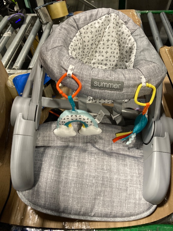 Photo 1 of ***USED***Bright Starts Learn-to-Sit 2-Position Floor Seat (Heather Gray) – Sit Baby Up in This Adjustable Baby Activity Seat Appropriate for Ages 4-12 Months – Includes Toys, Funfetti Neutral