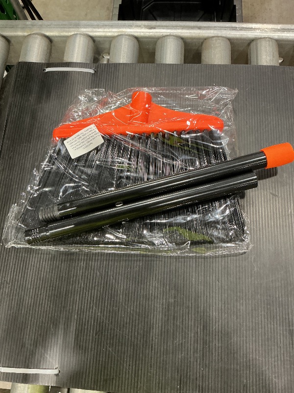 Photo 1 of ***See Notes***Lifewit Outdoor/Indoor Broom Heavy Duty, Commercial Broom with 53" Extendable Long Handle, Household Angle Corner Brooms for Patio, Garage, Deck, Lobby, Courtyard Sweeping, Orange