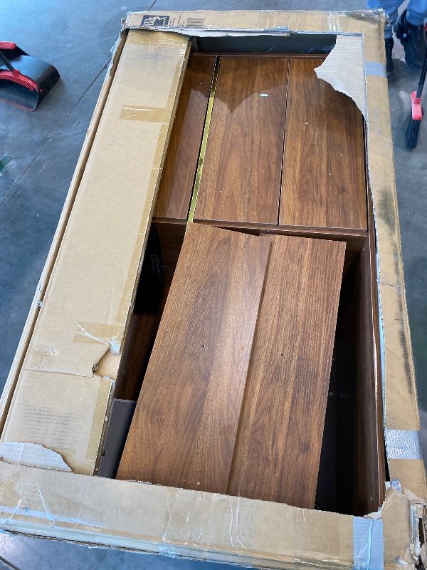 Photo 1 of *Major Damaged - Check clerk notes, Selling for parts*
Chrangmay 6 Drawer Dresser,47" Wide Mid Century Chest of Drawers,Wooden Bedroom Drawer Dresser with 6 Storage Drawers for Bedroom,Living Room,with Anti-Tipping Device,Walnut.HT