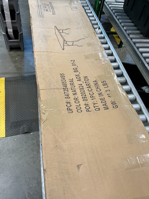 Photo 1 of ***SEE CLERK COMMENTS*** Flash Furniture Gael 8' Wood Folding Training and Event Table, Rectangular Folding Training Table with Smooth Clear Coated Finished Top, Natural