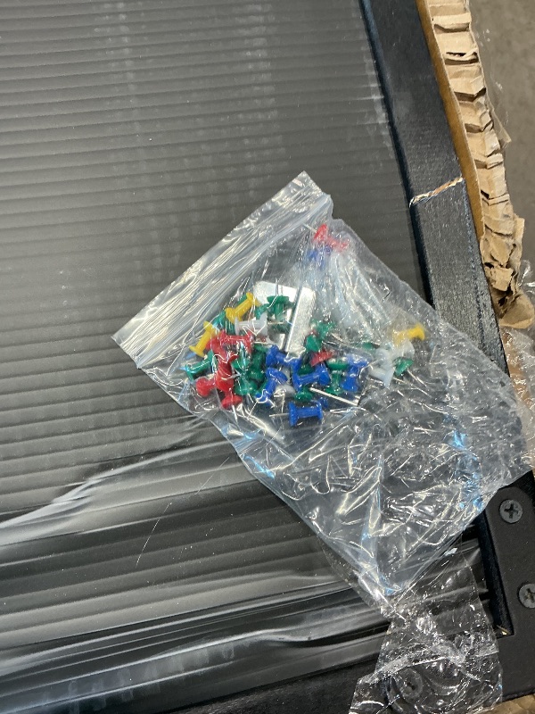 Photo 1 of ***SEE CLERK COMMENTS*** Board2by Extra Large Cork Bulletin Board 72" X 48", Black Wood Framed 6'x4' Corkboard for Wall, Wall Mounted Notice Pin Board with 18 Push Pins for School, Home & Office