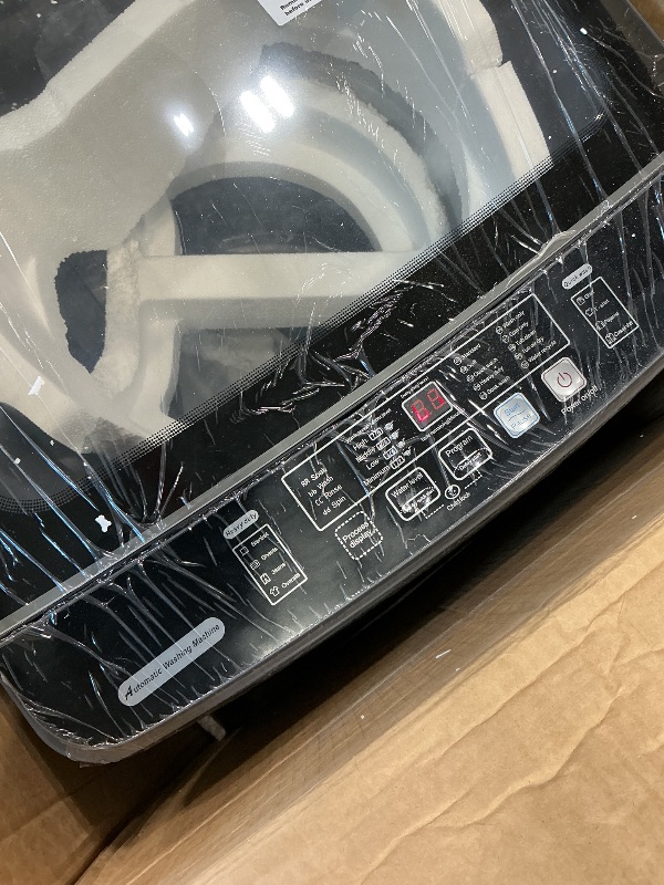 Photo 1 of *Selling for PARTS - Check clerk notes*
Portable Washing Machine, 25 LBS Full Automatic Washer with 10 Programs & 8 Water Levels, Top Load Clothes Washing Machines with LED Display for Home, Apartment, Grey
