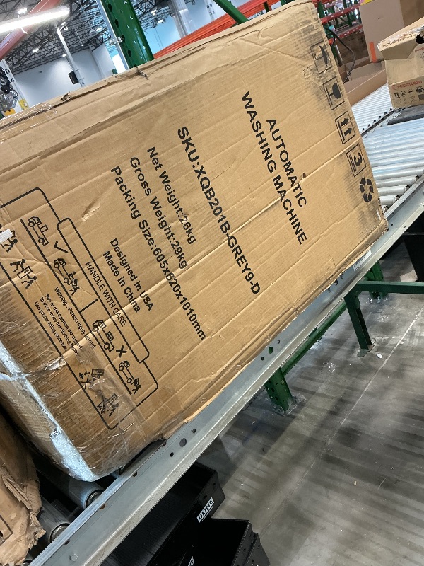 Photo 1 of *Selling for PARTS - Check clerk notes*
Portable Washing Machine, 25 LBS Full Automatic Washer with 10 Programs & 8 Water Levels, Top Load Clothes Washing Machines with LED Display for Home, Apartment, Grey