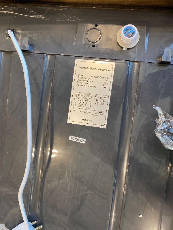 Photo 1 of *Selling for PARTS - Check clerk notes*
Portable Washing Machine, 25 LBS Full Automatic Washer with 10 Programs & 8 Water Levels, Top Load Clothes Washing Machines with LED Display for Home, Apartment, Grey