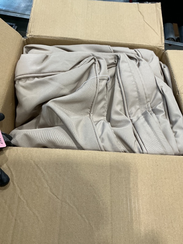 Photo 1 of 14Pcs Outdoor Cushion Covers Replacement Splashproof UV-Resistant Inelastic Covers with Zippers,25×25×3.15 Inch Patio Cushion, for 7 Pcs Outdoor Patio Furniture Sets (Beige, 25×25×3.15 Inch)