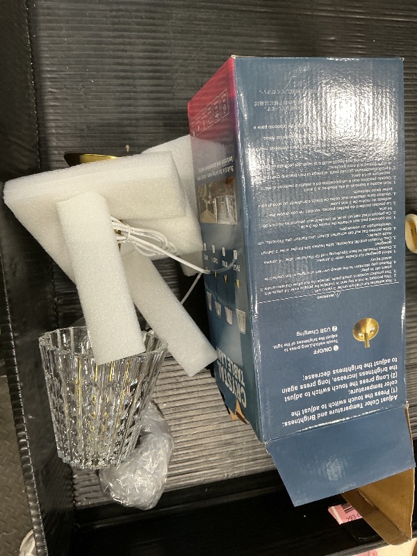 Photo 1 of ?3200mAh?Brass Table Lamp, 3 Colors+Dimmable+Touch Crystal Lamp LED Gold Lamp, Mood Lighting Mood Light, Brass Decor for Bedroom/Bathroom/Kitchen/Dinner/Bar/Entryway/Buffet, Traditional Home Decor